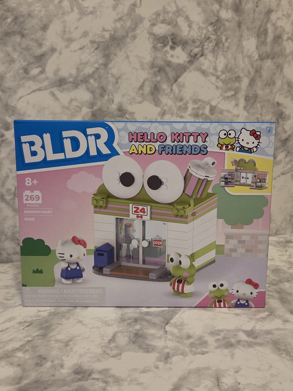 BLDR Hello Kitty and Friends Keroppi 24 Mart Building Set - Green & White